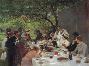 Albert Auguste Fourie The wedding meal in Yport Spain oil painting artist